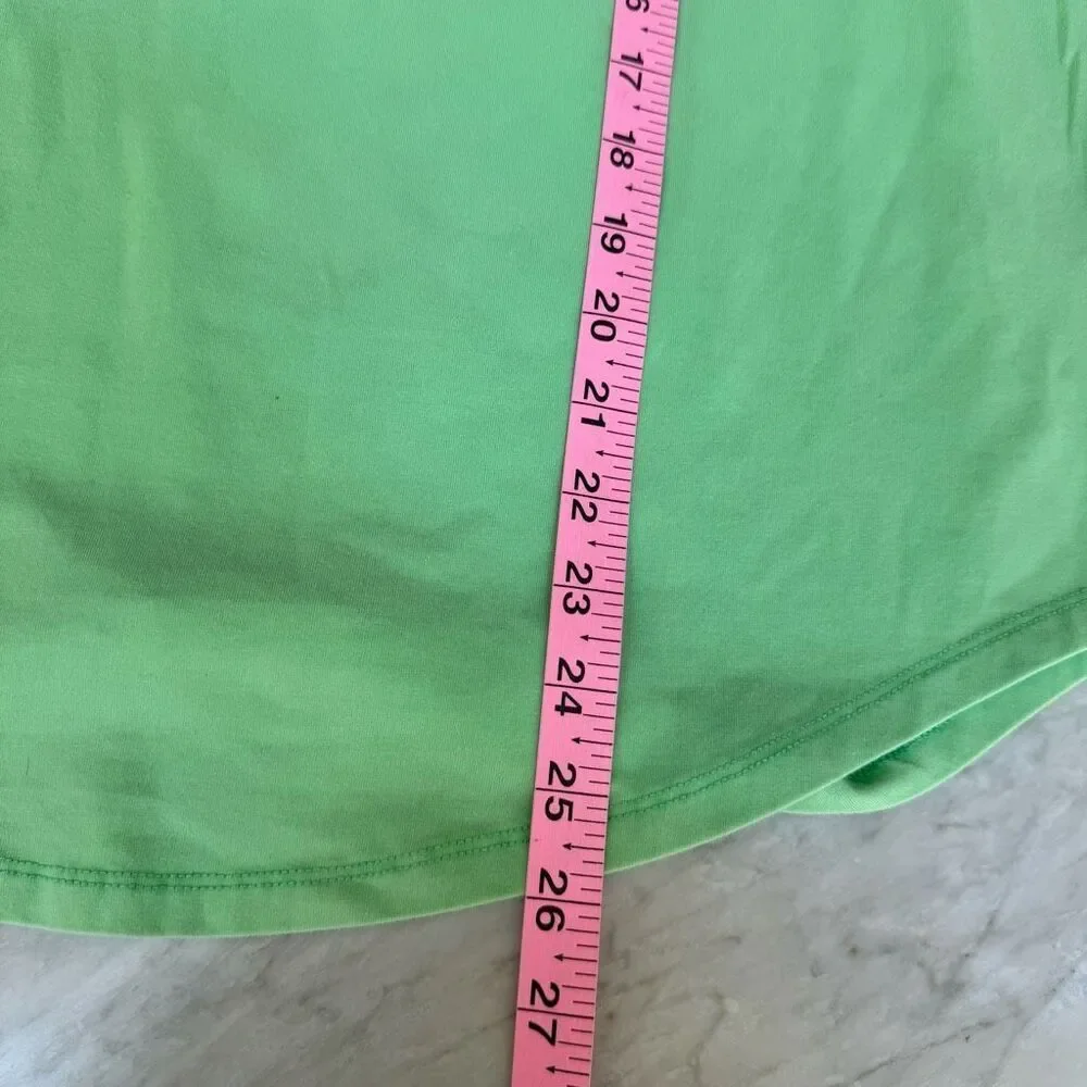 DG2 by Diane Gilman Snow Wash green lime Cotton Jersey Knit Tee size M NWT - Picture 9 of 9